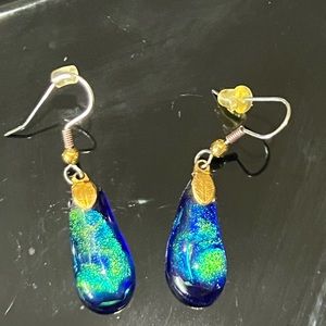Hand blown glass earrings